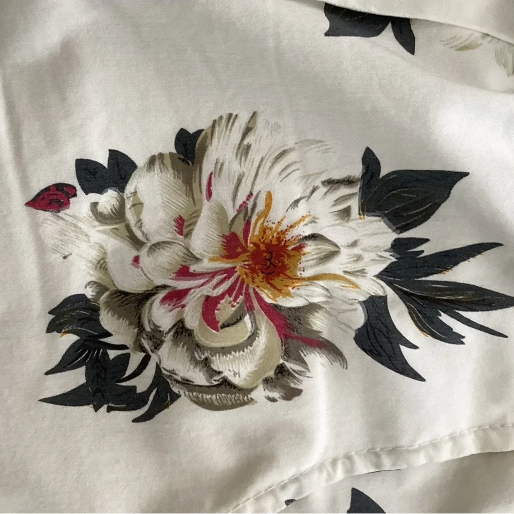 BRAND BAZAR FLORAL WHITE PANTS - Picture 5 of 10